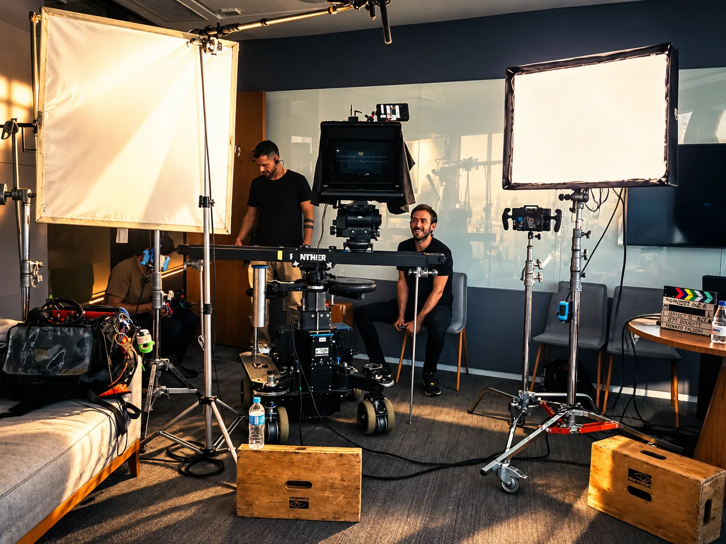 Bastidores de uma filmagem da 10e20 Filmes